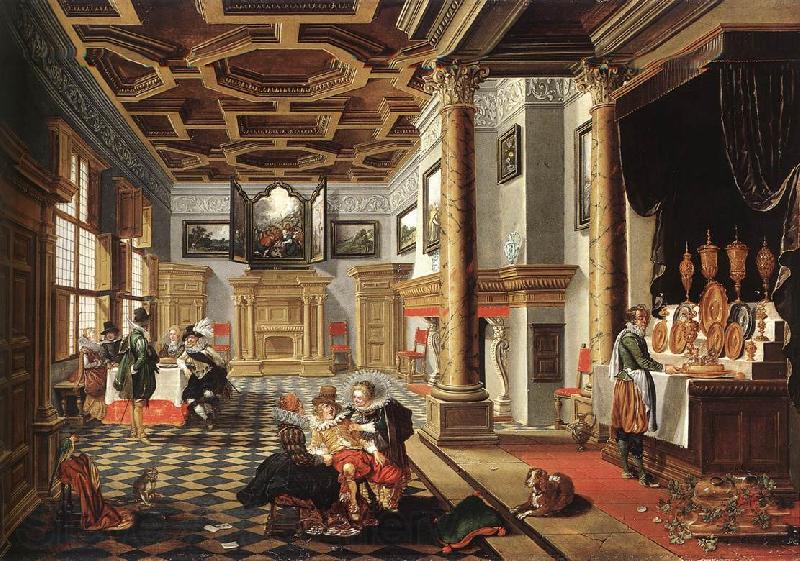 BASSEN, Bartholomeus van Renaissance Interior with Banqueters f France oil painting art
